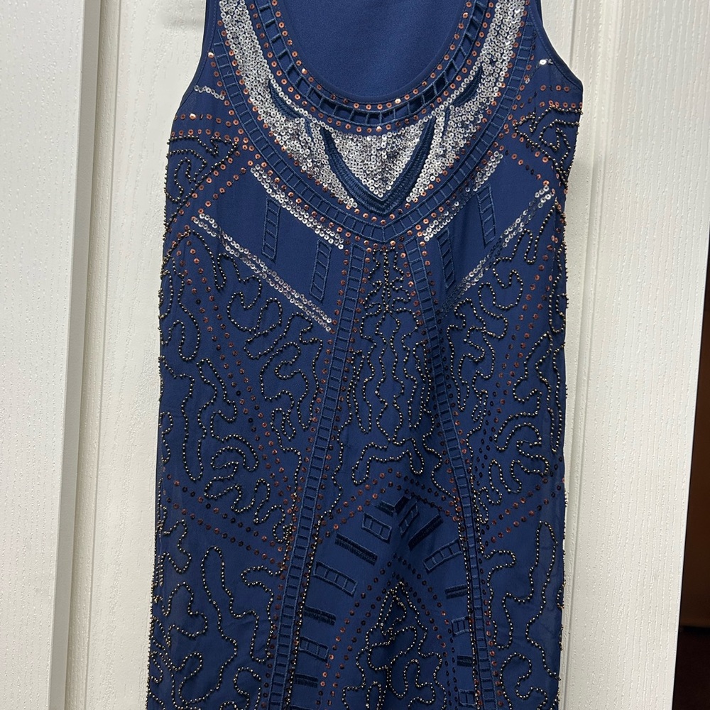 Alya Navy Sequin dress - Picture 3 of 5